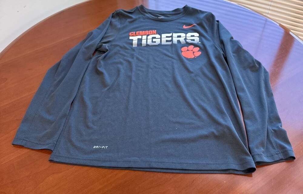 Nike Clemson Tigers Dri-Fit Long Sleeve Athletic Cut Shirt Size XL